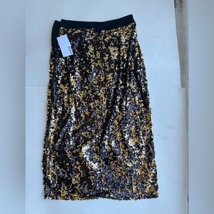 Gold sequin skirt